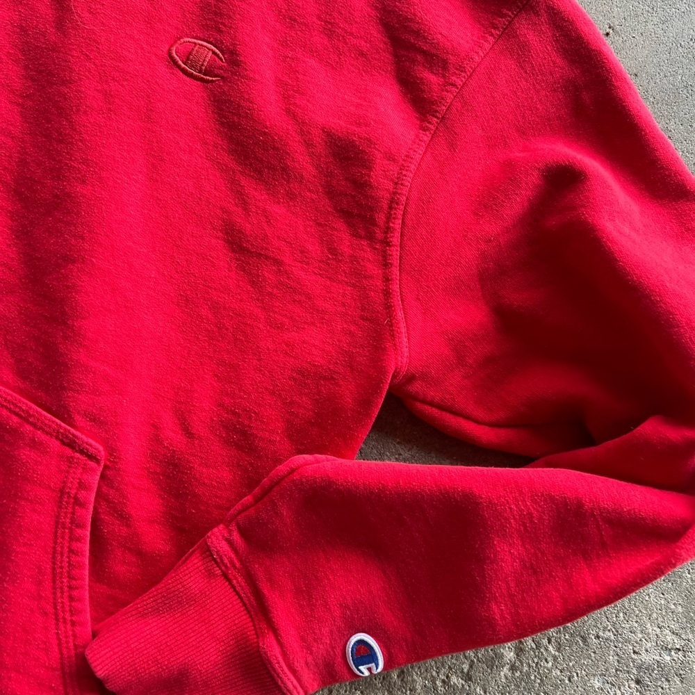 Champion Men's Red Hoodie - Picture 3 of 4